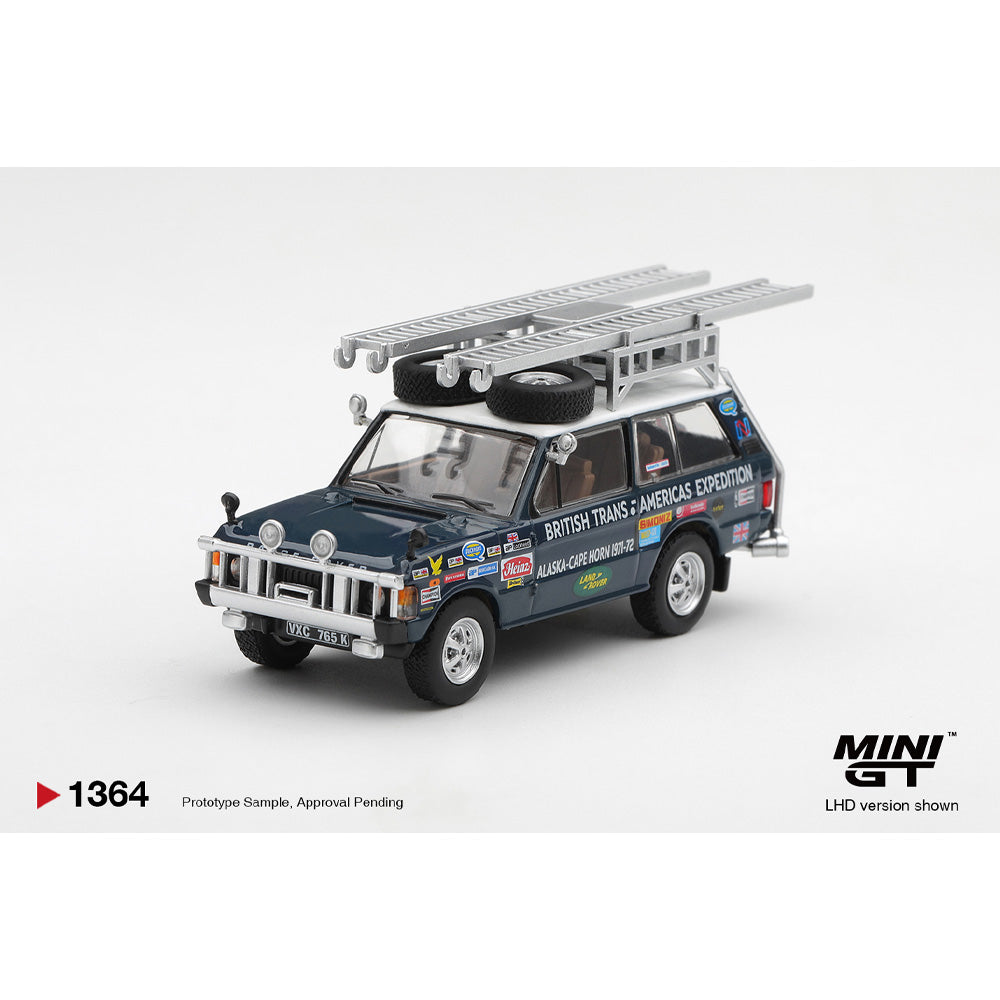 MiniGT Range Rover 1971 British Trans-Americas Exped. VXC-765K 1:64 Blister 1364