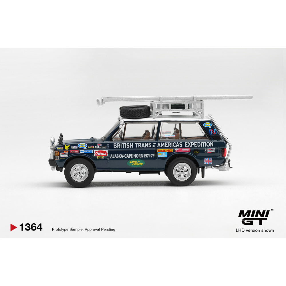 MiniGT Range Rover 1971 British Trans-Americas Exped. VXC-765K 1:64 Blister 1364