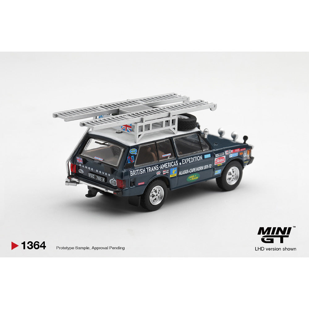 MiniGT Range Rover 1971 British Trans-Americas Exped. VXC-765K 1:64 Blister 1364