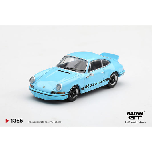 MiniGT Porsche 911 Carrera RS 2.7 Gulf Blue w/Black Livery 1:64 Diecast Car 1365