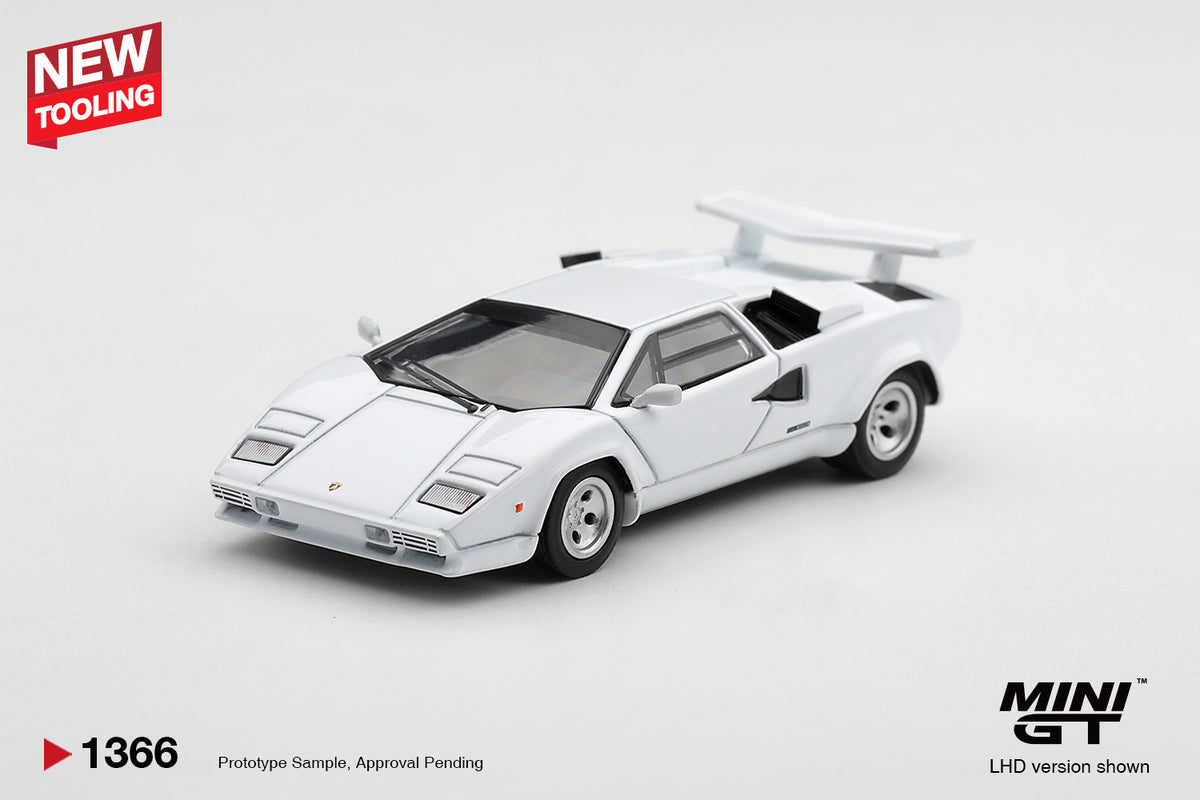 MiniGT Lamborghini Countach LP500S White 1:64 Diecast Model MGT01366-L