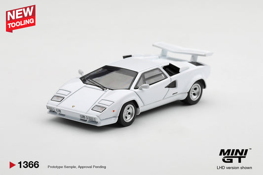 MiniGT Lamborghini Countach LP500S White 1:64 Diecast Model MGT01366-L