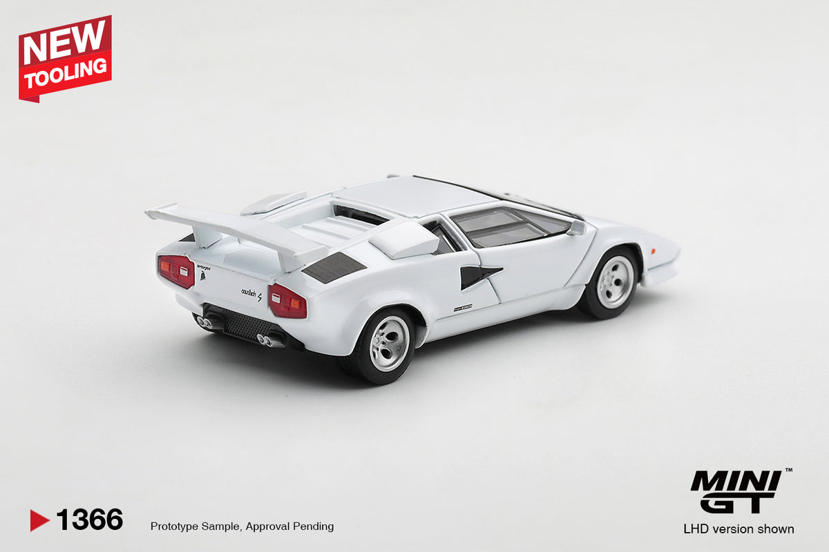 MiniGT Lamborghini Countach LP500S White 1:64 Diecast Model MGT01366-L