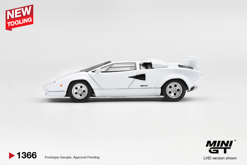 MiniGT Lamborghini Countach LP500S White 1:64 Diecast Model MGT01366-L