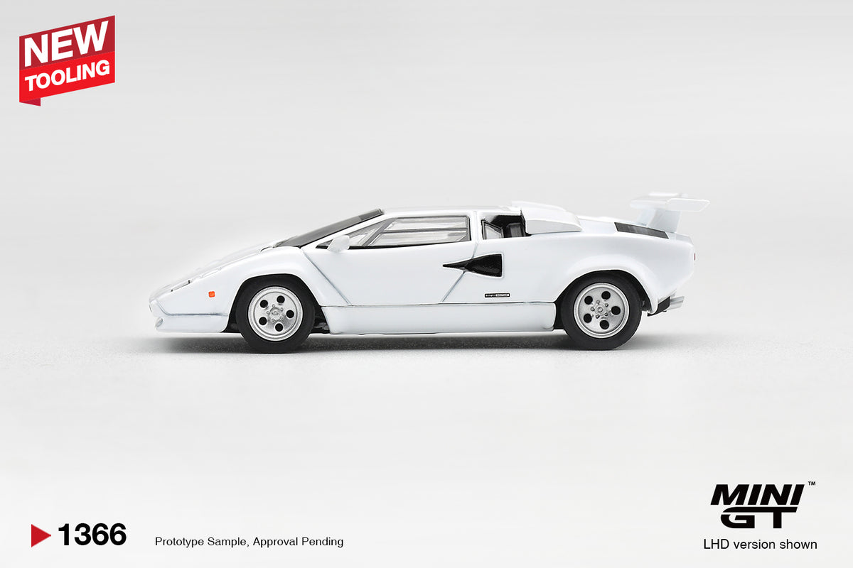 MiniGT Lamborghini Countach LP500S White 1:64 Diecast Model MGT01366-L