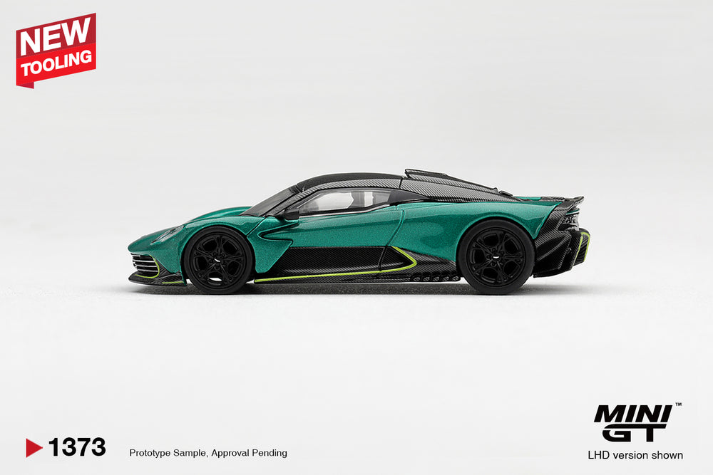 MiniGT Aston Martin Valhalla Podium Green 1:64 Diecast Model MGT01373-R