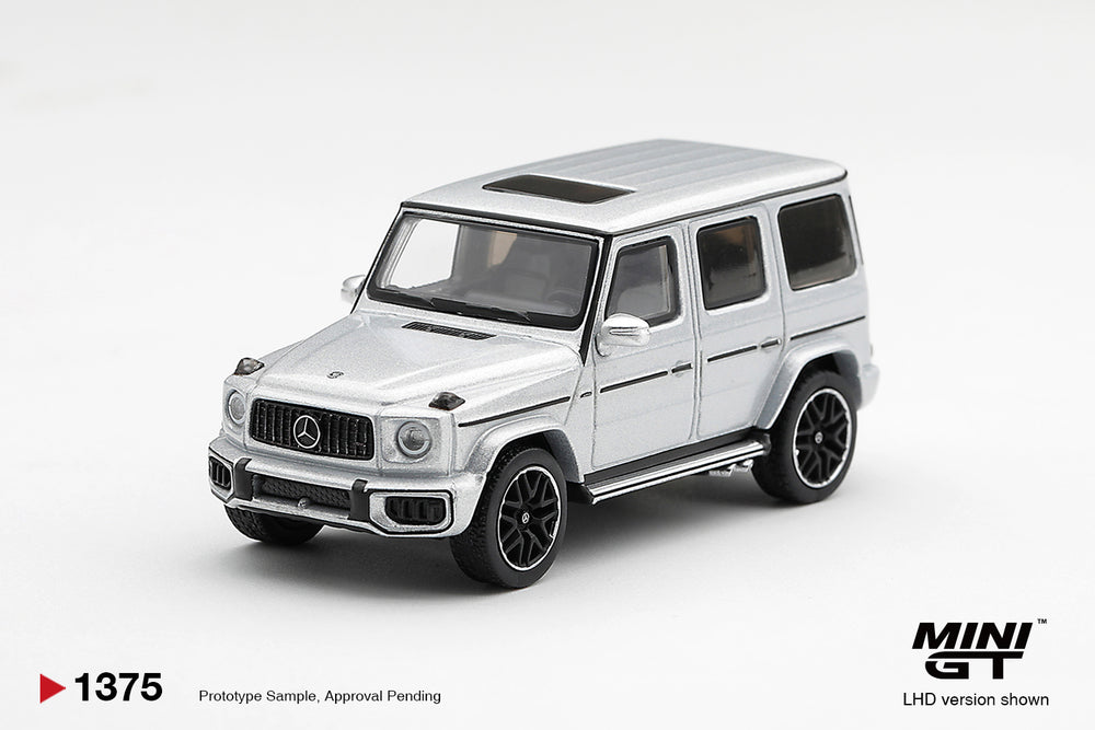 MiniGT Mercedes-AMG G 63 Silver Metallic RHD 1:64 Diecast Model MGT01375-R