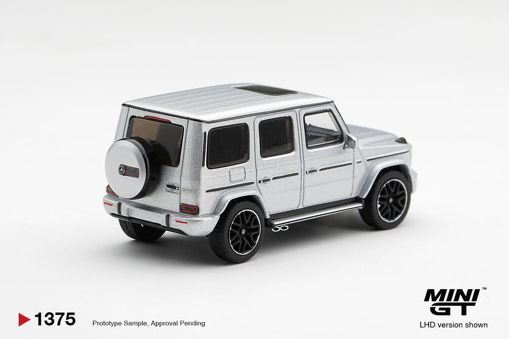 MiniGT Mercedes-AMG G 63 Silver Metallic RHD 1:64 Diecast Model MGT01375-R