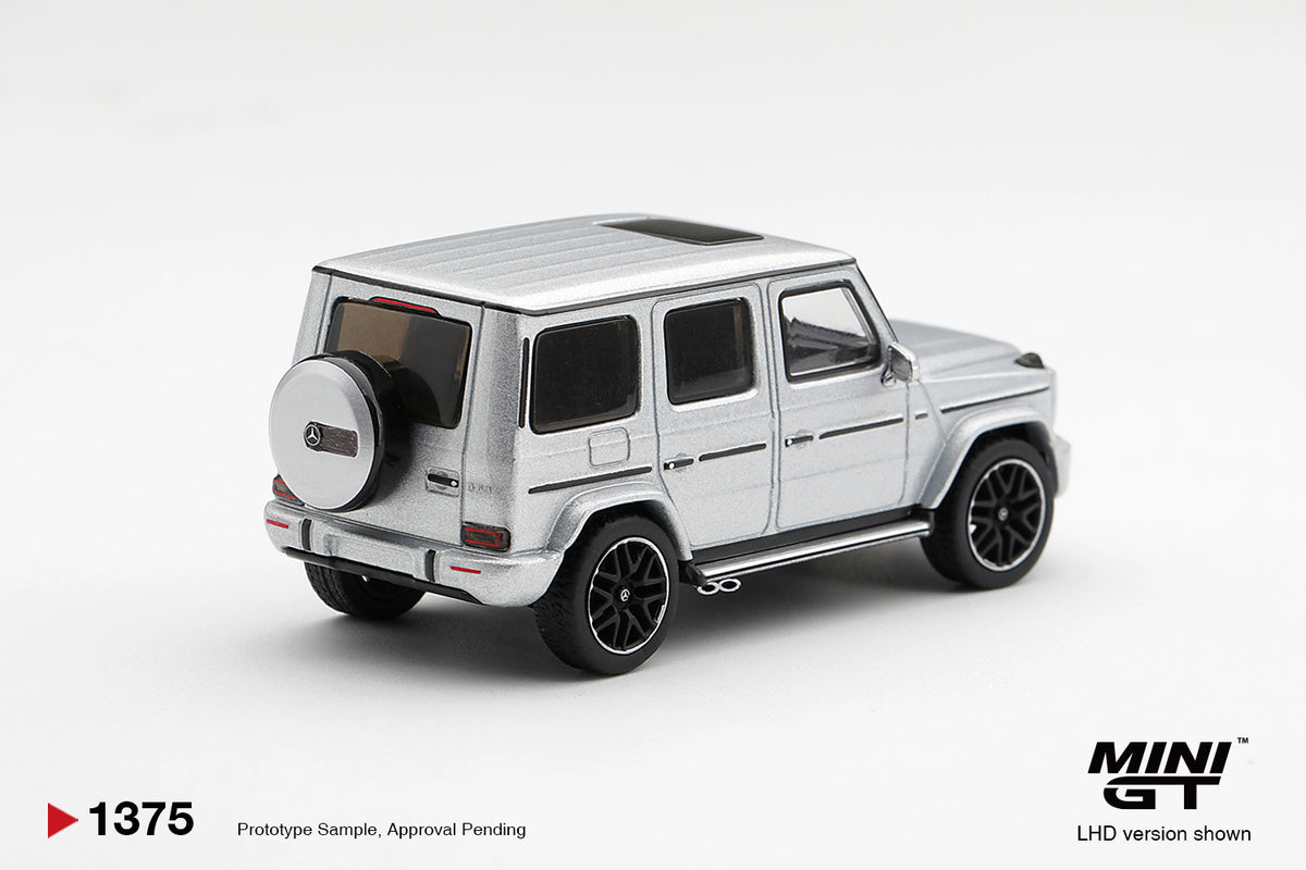 MiniGT Mercedes-AMG G 63 Silver Metallic RHD 1:64 Diecast Model MGT01375-R