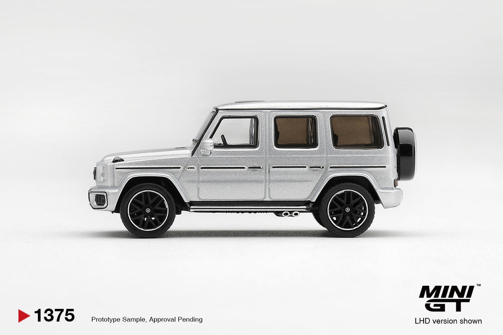 MiniGT Mercedes-AMG G 63 Silver Metallic RHD 1:64 Diecast Model MGT01375-R