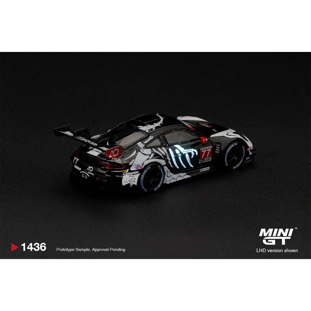 MiniGT Porsche 911 GT3 R (992) #77 AO Racing "Skeleton Rexy" 2026 Petit Le Mans