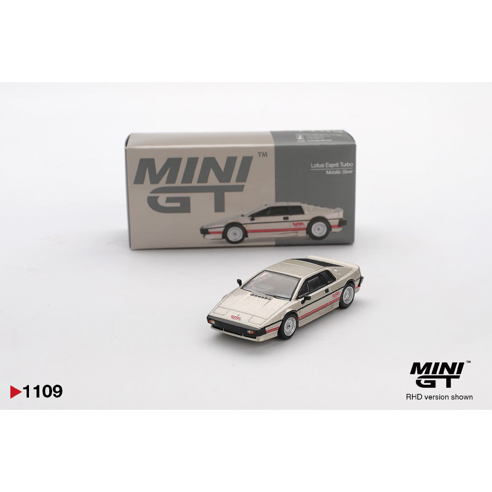 MiniGT Lotus Esprit Turbo Metallic Silver 1:64 Diecast 1109