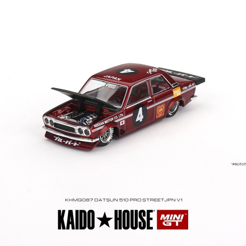 MiniGT Datsun 510 Pro Street JPN V1 Kaido House 1:64 Diecast Model KHMG087