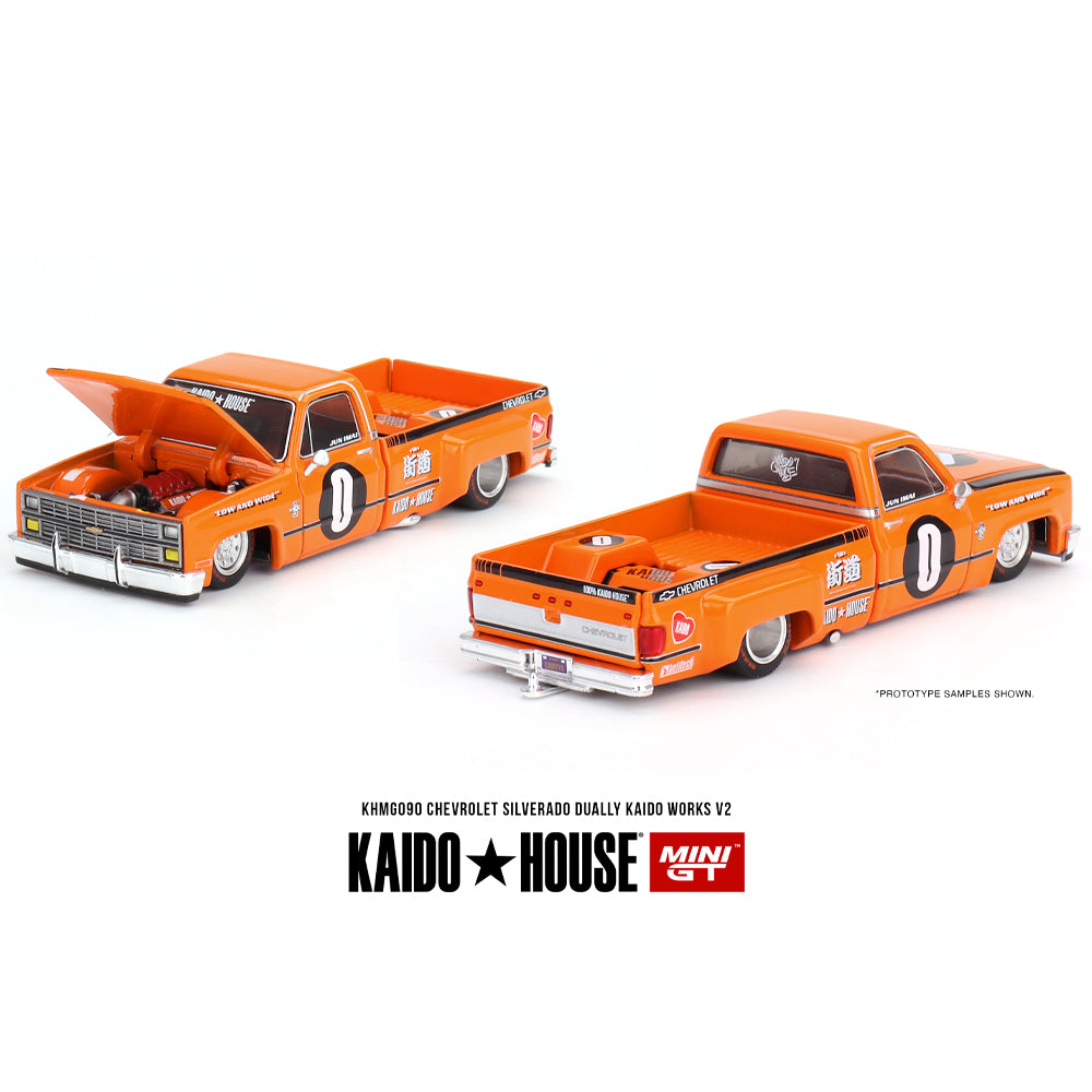 MiniGT Chevrolet Silverado Dually KAIDO Works V2 1:64 Diecast Model KHMG090
