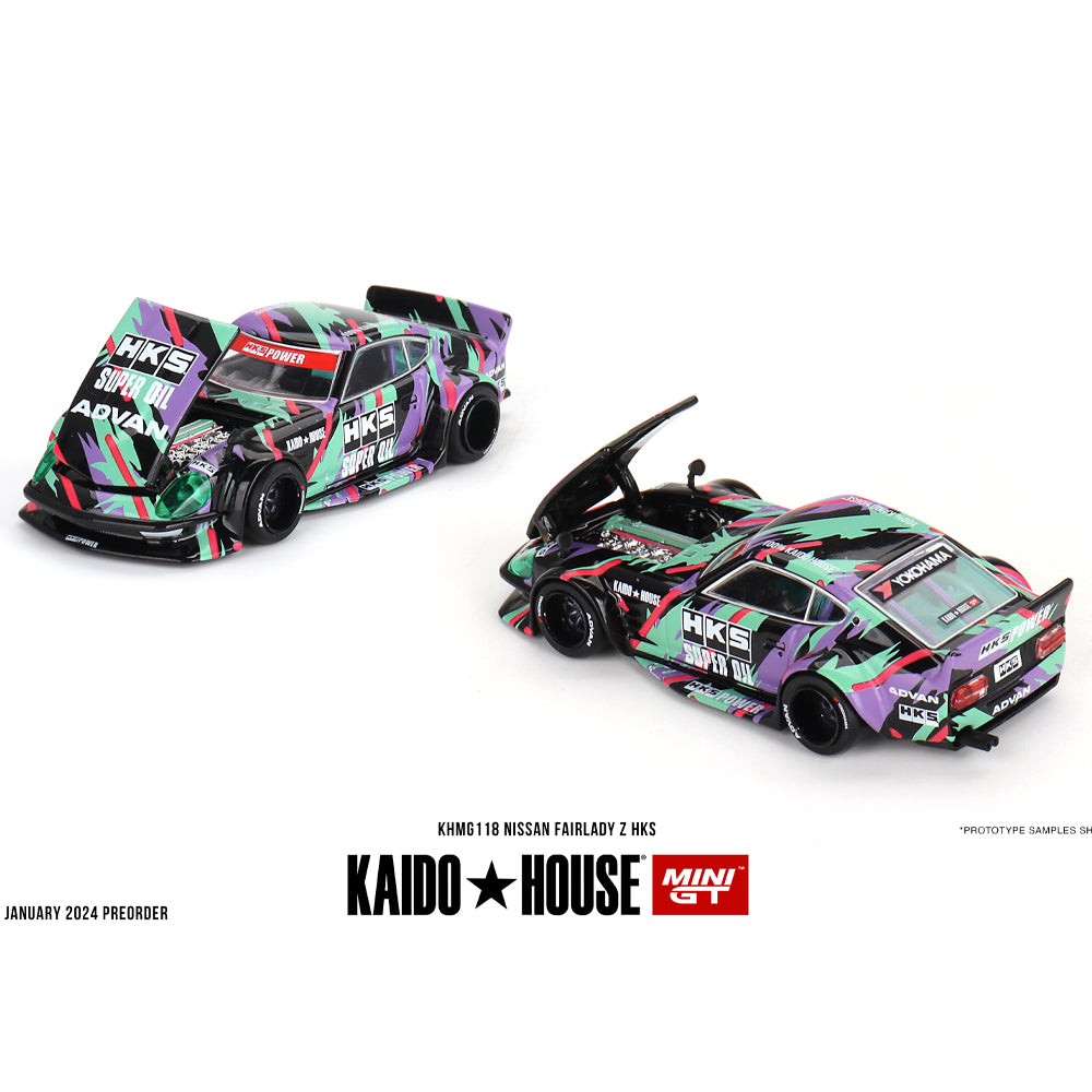 MiniGT KAIDO Nissan Fairlady Z HKS 1:64 Diecast Model KHMG118