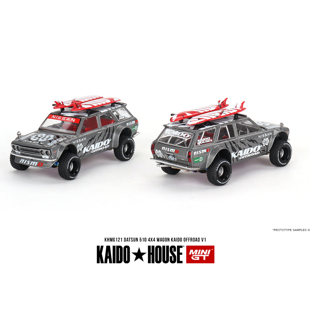 MiniGT KAIDO Datsun 510 Wagon 4X4 Offroad V1 1:64 Diecast Model KHMG121