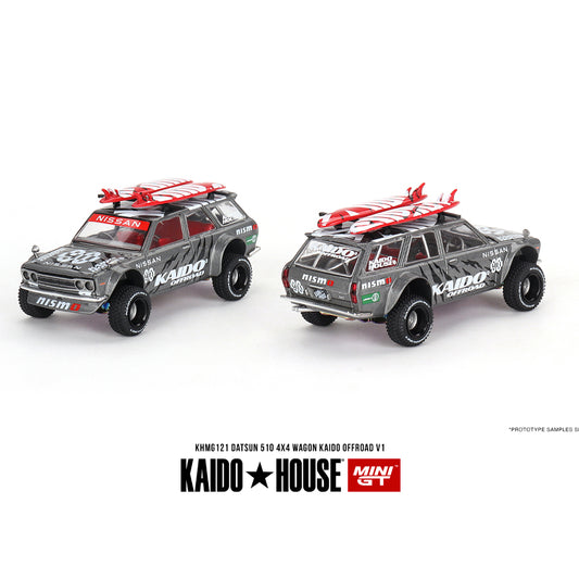 MiniGT KAIDO Datsun 510 Wagon 4X4 Offroad V1 1:64 Diecast Model KHMG121