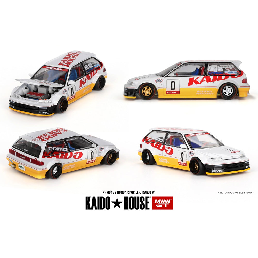 MiniGT KAIDO Honda Civic (EF) Kanjo V1 1:64 Diecast Car KHMG139