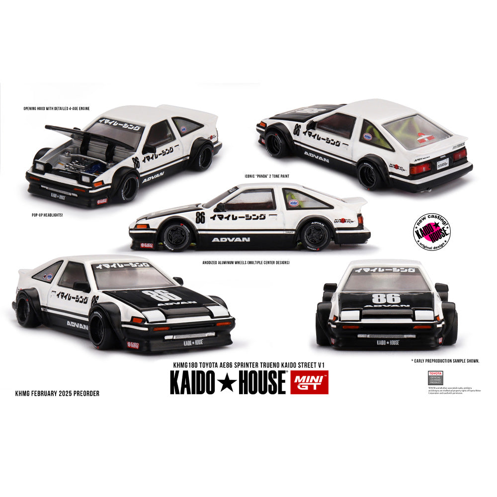 MiniGT Toyota AE86 Sprinter Trueno Kaido House Street V1 1:64 Diecast Car 180