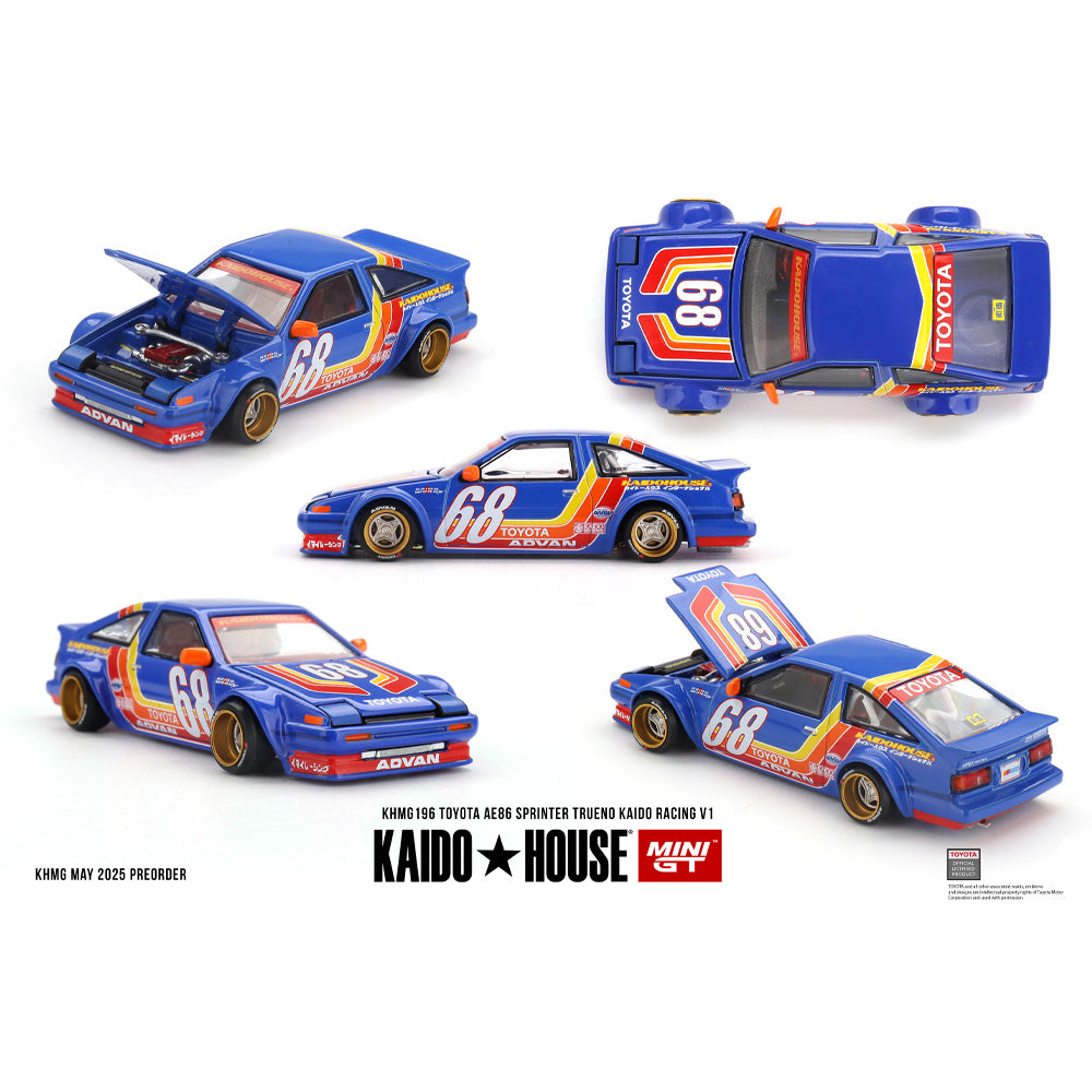 MiniGT Kaido House Toyota AE86 Sprinter Trueno Kaido Racing V1 1:64 Diecast 196