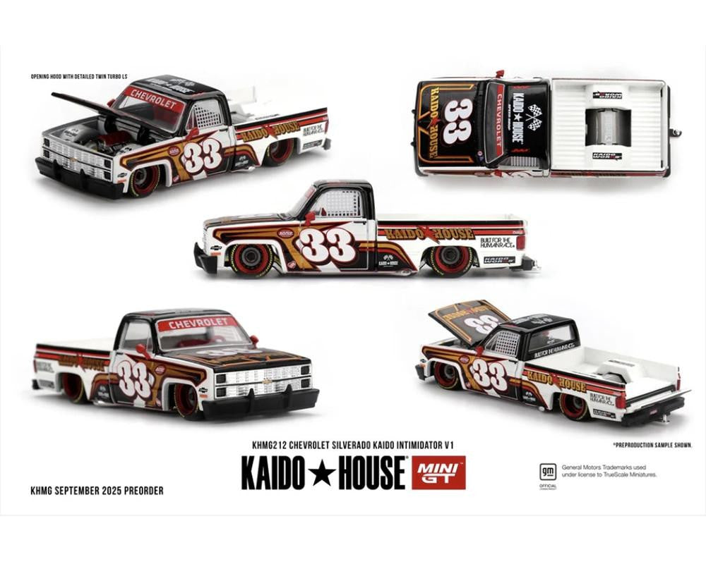 MiniGT Chevrolet Silverado Kaido Intimidator V1 1:64 Diecast Car KHMG212
