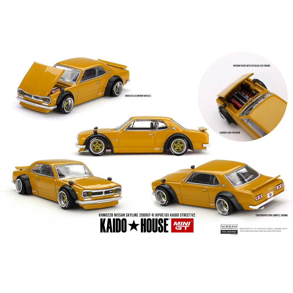 MiniGT Nissan Skyline 2000 GT-R (KPGC10) Kaido Street V2 1:64 Diecast Car 228