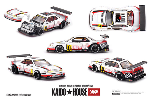 MiniGT Nissan Silvia S13-R Circuit Spec V1 1:64 Diecast Car KHMG251