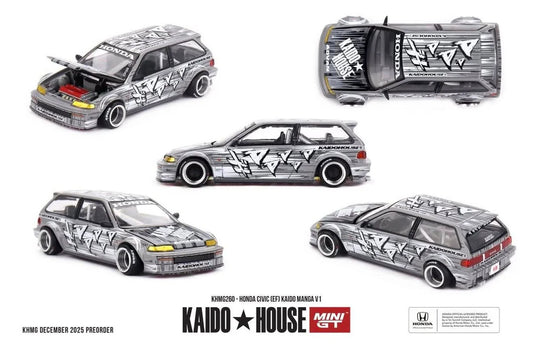 MiniGT Honda Civic (EF) Kaido Manga V1 1:64 Diecast Car KHMG260