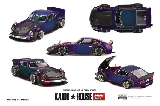 MiniGT Kadio House Nissan Fairlady Z Kaido Street V1 1:64 Diecast Car KHMG297