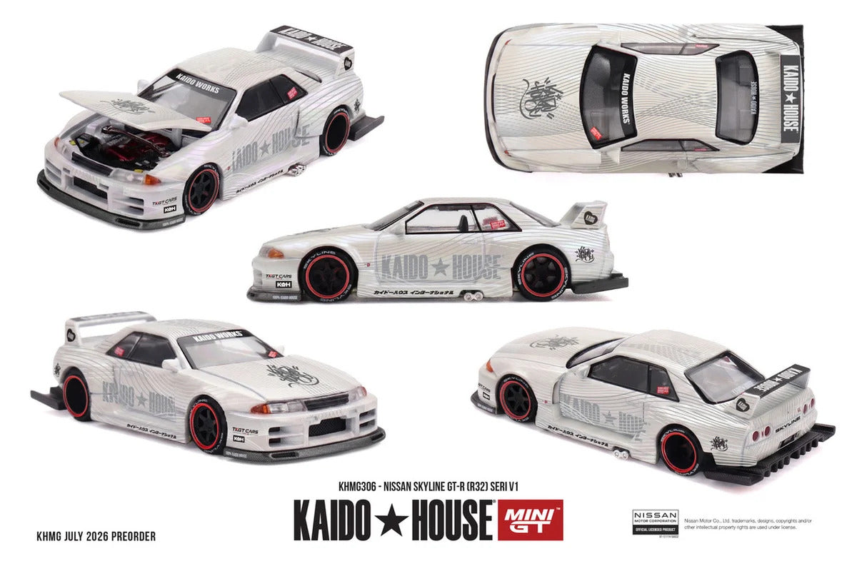 MiniGT Nissan Skyline GT-R (R32) Seri V1 1:64 Diecast KHMG306