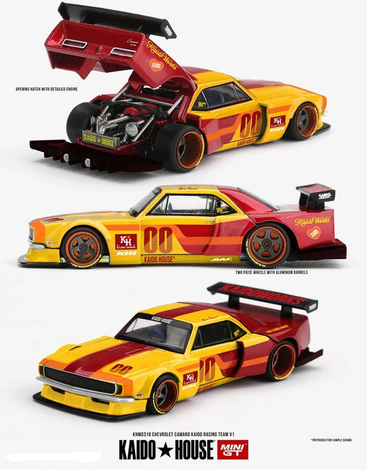MiniGT Chevrolet Camaro Kaido Racing Team V1 1:64 Diecast Model MGTKHMG319