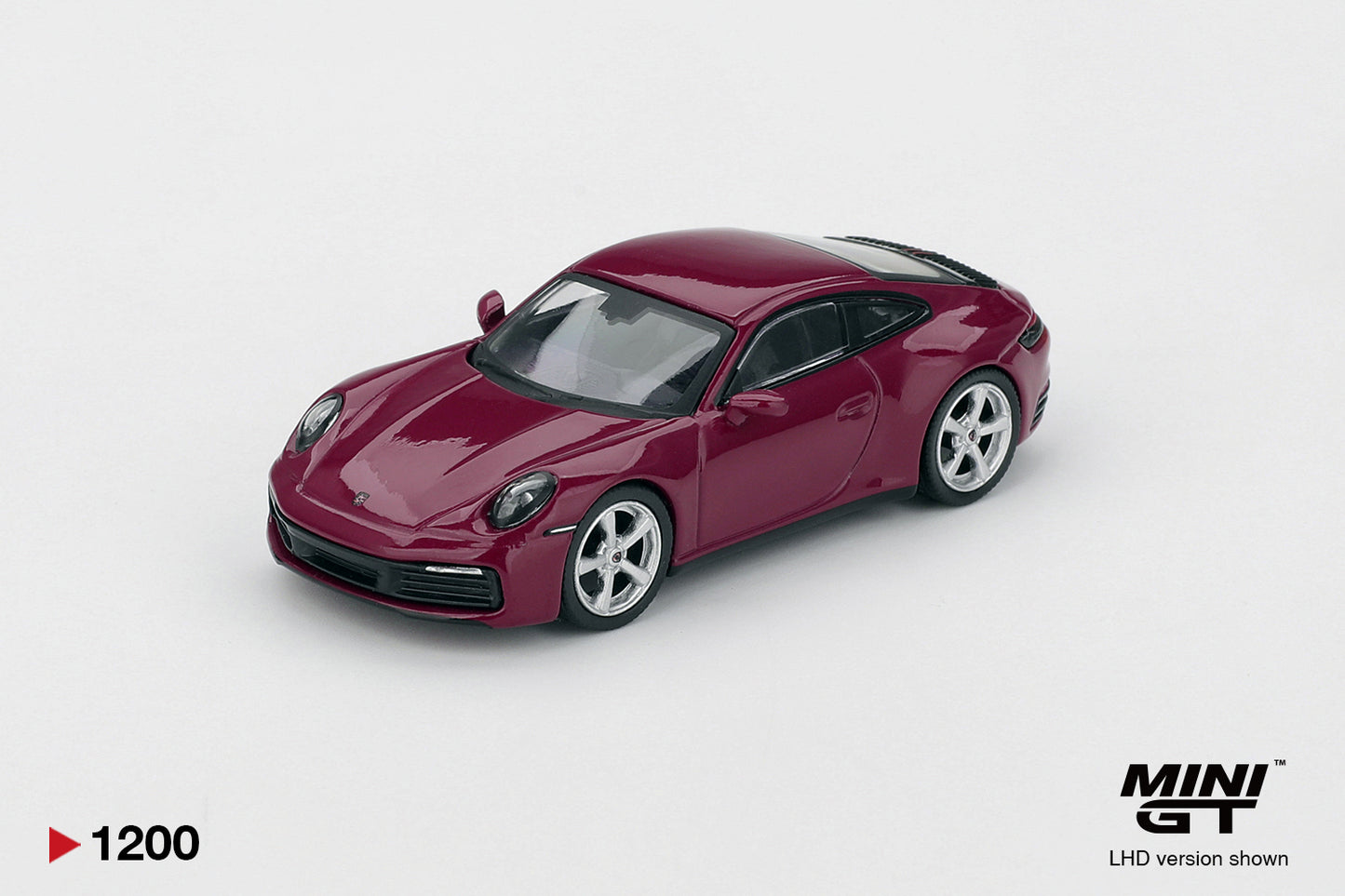 MiniGT Porsche 911 (992.1) Rubystone Red Set (LHD) 1:64 Diecast Car S0021