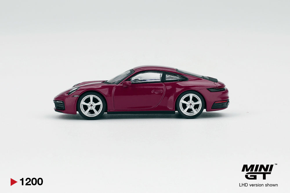 MiniGT Porsche 911 (992.1) Rubystone Red Set (LHD) 1:64 Diecast Car S0021