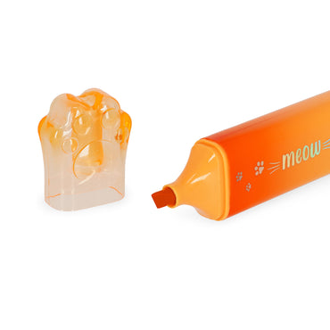 Legami Meow Highlighters Kitty Paw Highlighter - Orange