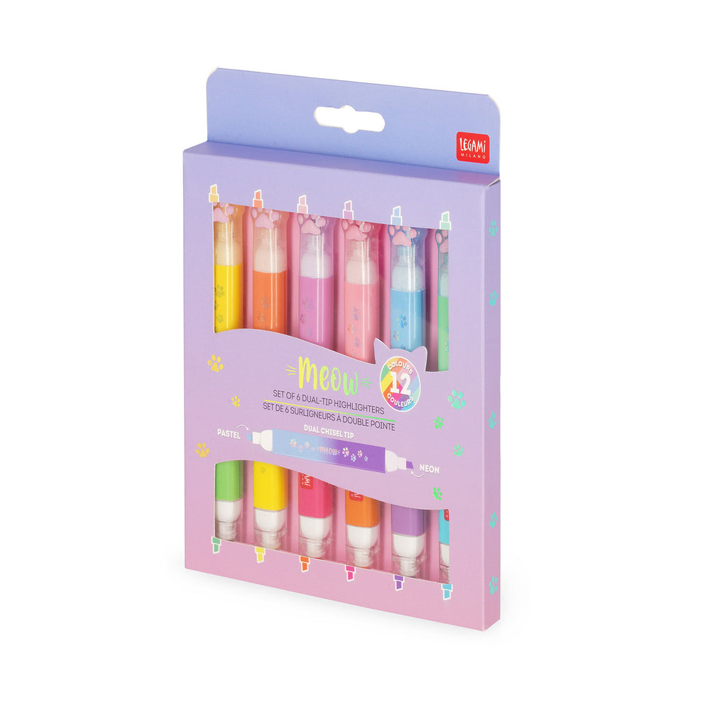 Legami Meow Kitty Dual-Tip Highlighter Pens