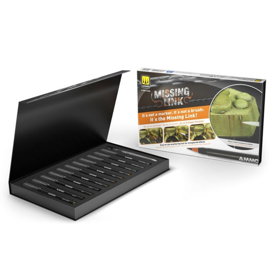 Ammo by MIG 0400 Missing Link Tanks Set Watercolor Brush Tip Marker Set 12pcs