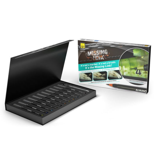 Ammo by MIG 0401 Missing Link Aircraft Set Watercolor Brush Tip Marker Set 12pcs