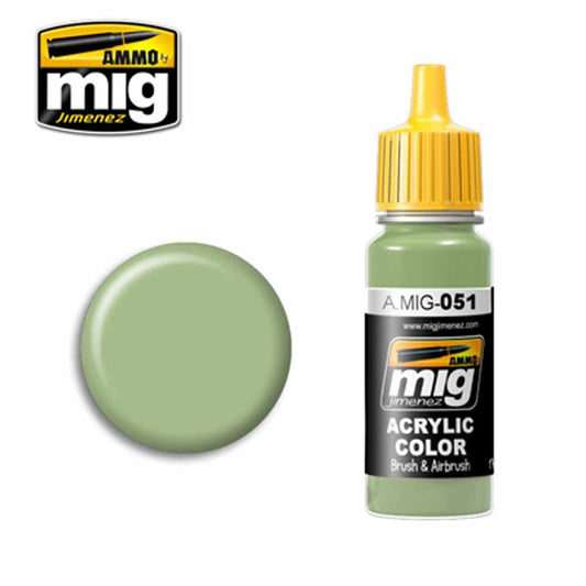 Ammo by MIG Light Green KHV-553M Acrylic waterbased colour 17ml A.MIG-051
