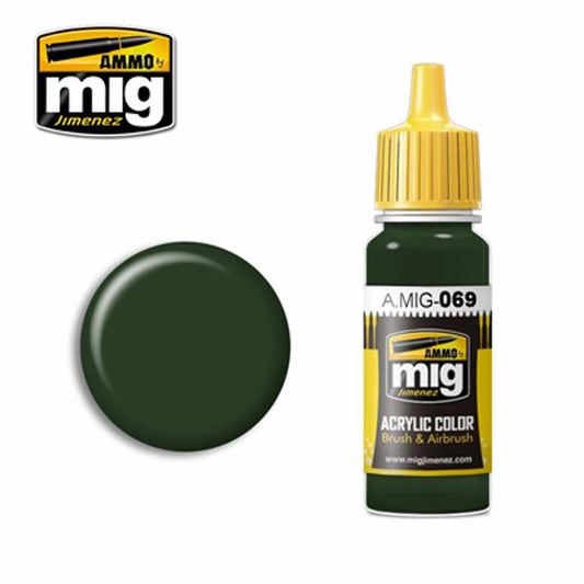 Ammo by MIG Blue Green Acrylic waterbased colour 17ml A.MIG-069