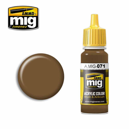 Ammo by MIG Khaki Acrylic waterbased colour 17ml A.MIG-071