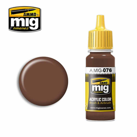 Ammo by MIG Brown Soil Acrylic waterbased colour 17ml A.MIG-076