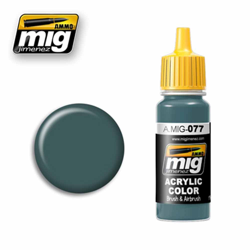 Ammo by MIG Dull Green Acrylic waterbased colour 17ml A.MIG-077