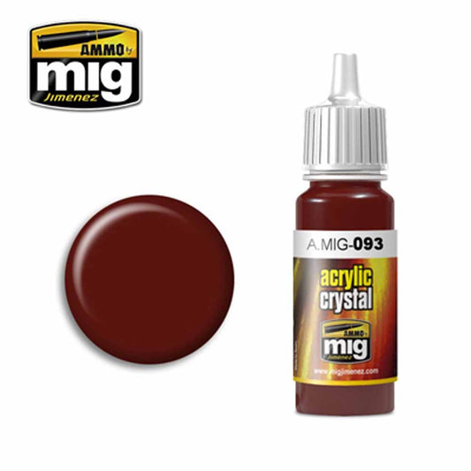 Ammo by MIG Crystal Red Acrylic waterbased colour 17ml A.MIG-093