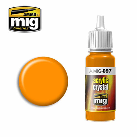 Ammo by MIG Crystal Orange Acrylic waterbased colour 17ml A.MIG-097