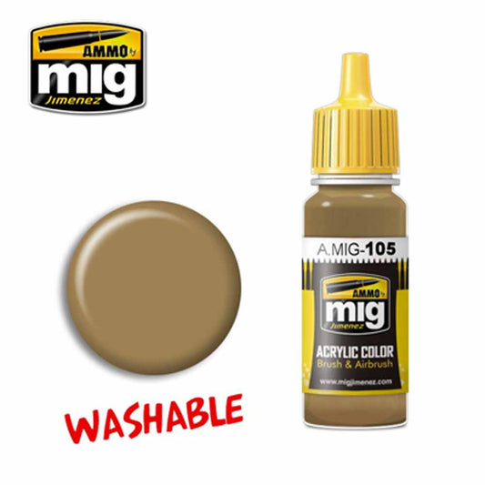 Ammo by MIG Washable Dust (RAL 8000) Acrylic waterbased colour 17ml A.MIG-105