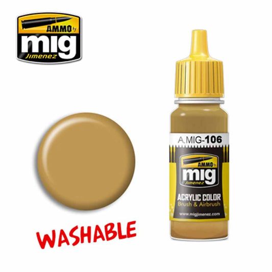 Ammo by MIG Washable Sand (RAL 8020) Acrylic waterbased colour 17ml A.MIG-106