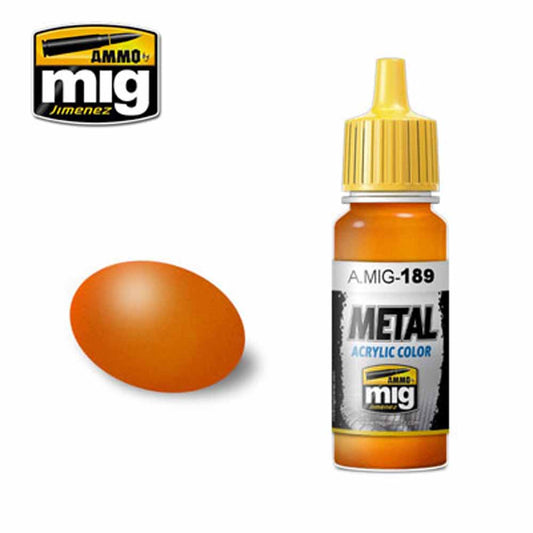 Ammo by MIG Metallic Orange Acrylic waterbased colour 17ml A.MIG-189