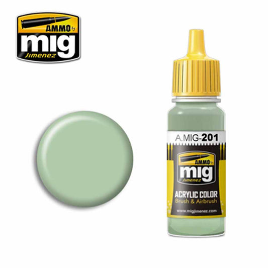 Ammo by MIG FS 34424 Light Gray Green Acrylic waterbased colour 17ml A.MIG-201