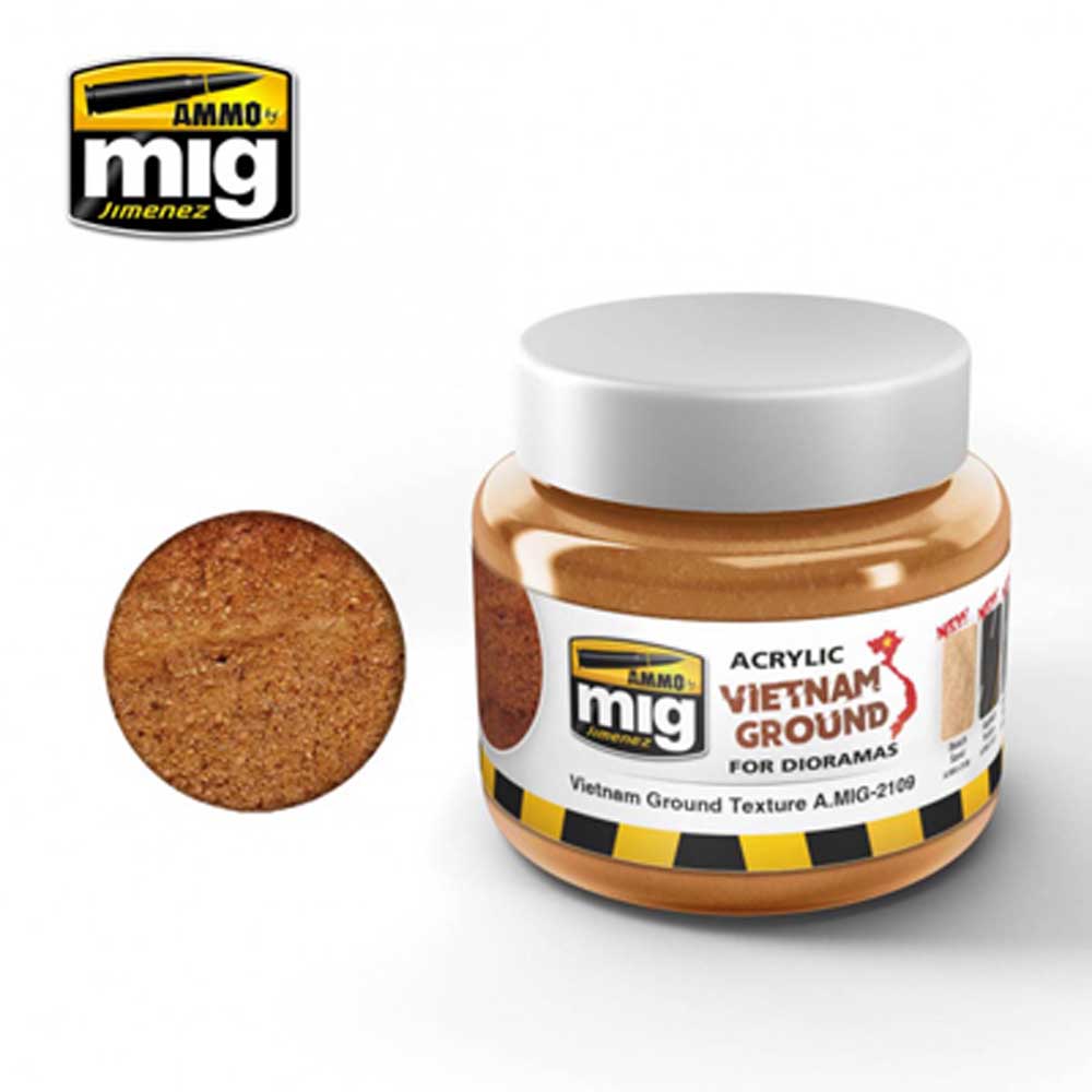 Ammo by Mig Vietnam Ground Texture 250ml For Model Kits Mig 2109