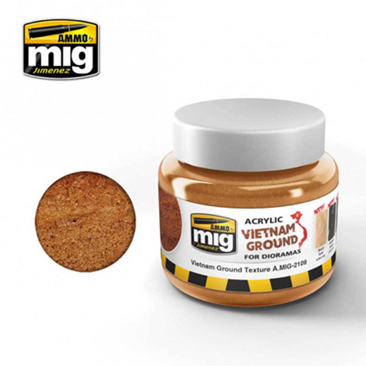 Ammo by Mig Vietnam Ground Texture 250ml For Model Kits Mig 2109